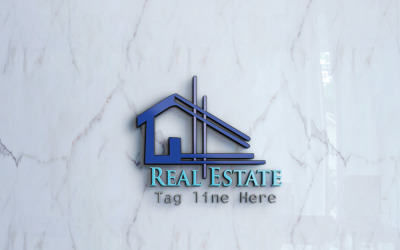 Logo immobilier (logo minimal 3D)