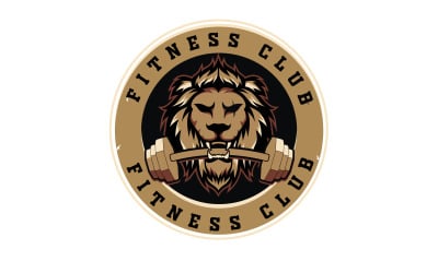 Logo Lion Gym Sport Fitness