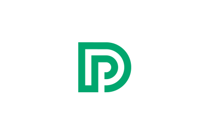 Mektup DP Mektupları DP PD logo şablonu