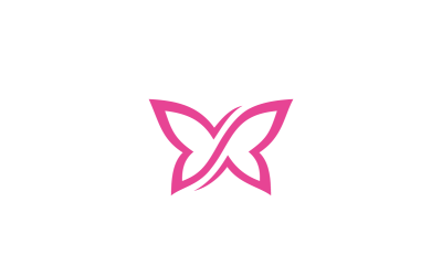 Modèle de conception de logo vectoriel papillon infini