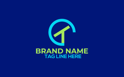 Modello di progettazione del logo della lettera GT