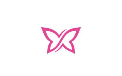 Modelo de design de logotipo de vetor de borboleta infinita