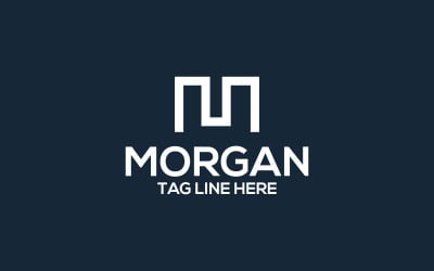 Morgan M letter Logo Design Template
