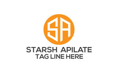 Шаблон дизайна логотипа письма Stash Apilate SA