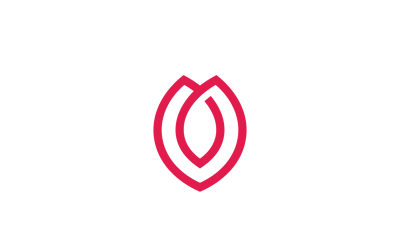 Tulipán Květ Ikona Vektorové Logo šablona