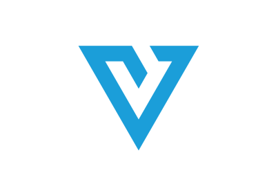 Vision - V betű logó tervezősablon