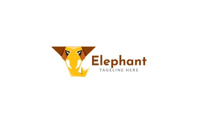 Elefant färg logotyp designmall