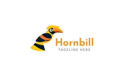Hornbill Kuş Logo Tasarım Şablonu Cilt 2