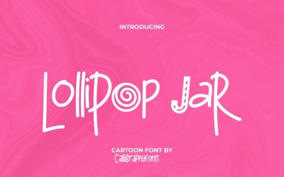 Lollipop Jar Sweeties dekorativa teckensnitt