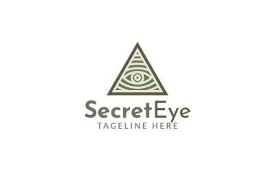 Modèle de conception de logo d&amp;#39;oeil secret