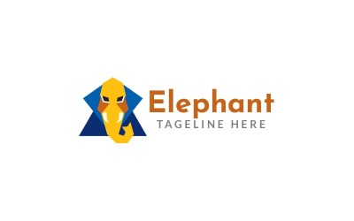 Modèle de conception de logo de marque d&amp;#39;éléphant