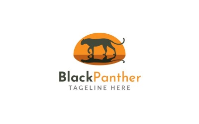 Modèle de conception de logo de panthère noire
