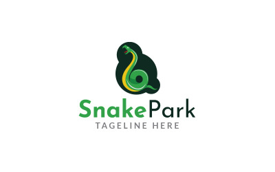 Modèle de conception de logo de parc aux serpents