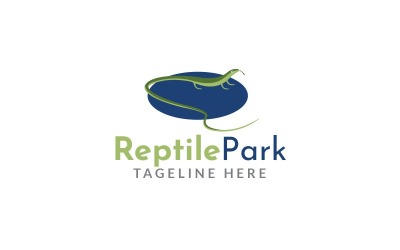 Modèle de conception de logo de parc de reptiles