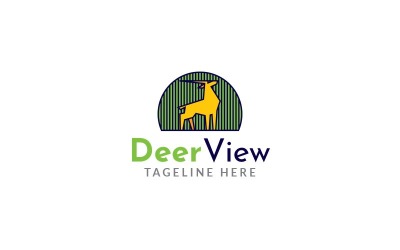 Modèle de conception de logo Deer View Vol 2