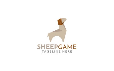 Modello di progettazione del logo del gioco delle pecore