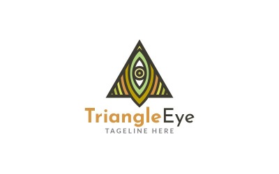 Modello di progettazione del logo dell&amp;#39;occhio del triangolo