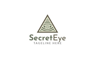 Modello di progettazione del logo dell&amp;#39;occhio segreto