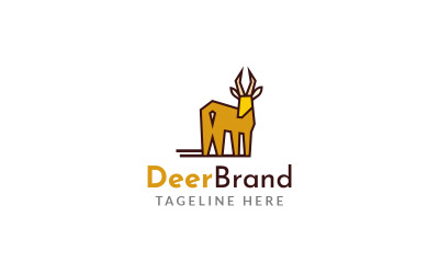 Modelo de design de logotipo de marca Deer