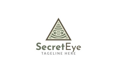 Modelo de design de logotipo de olho secreto