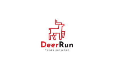 Plantilla de diseño de logotipo de Deer Run