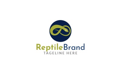 Plantilla de diseño de logotipo de marca de reptiles