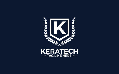 Keratech K Brief Logo Design-Vorlage