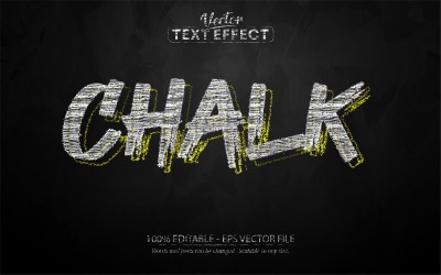 Kreide - Tafelstil, bearbeitbarer Texteffekt, Schriftstil, grafische Illustration