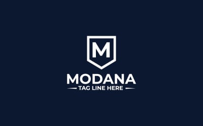 Modana M Brief Logo Design-Vorlage
