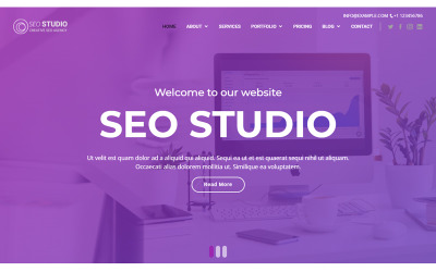 Modèle de site Web SEO et solutions informatiques et technologie