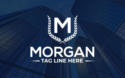 Modello di progettazione logo minimalista M