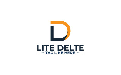 Plantilla de diseño de logotipo letra LD