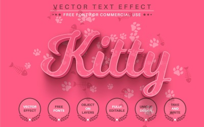 Wit licht onder - bewerkbaar teksteffect, letterstijl, grafische illustratie
