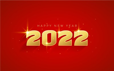 Elegantes und luxuriöses Frohes neues Jahr 2022 - Banner-Design