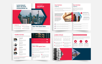 Multipage Business Brochure Template Design