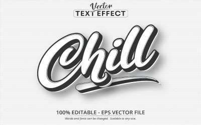 Chill - Minimalistický styl, upravitelný textový efekt, styl písma, grafická ilustrace