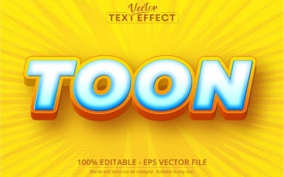 Toon - Stile cartone animato, Effetto testo modificabile, Stile carattere, Illustrazione grafica