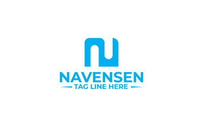 Navensen N Buchstabe Logo Designvorlage