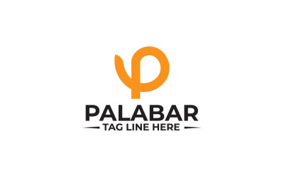 Palabar P betűs logó tervezősablon