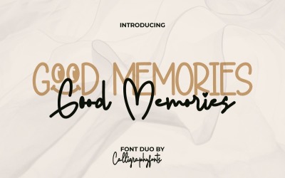 Písmo skriptu pro podpis Good Memories