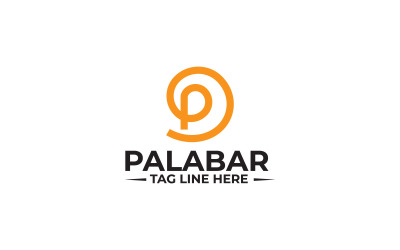 Szablon projektu logo litery D lub P