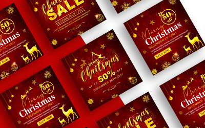 Joyeux Noël Instagram Posts Réseaux Sociaux