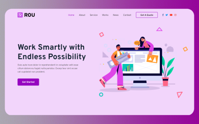Rou - Digital Agency Free Html Landing Page