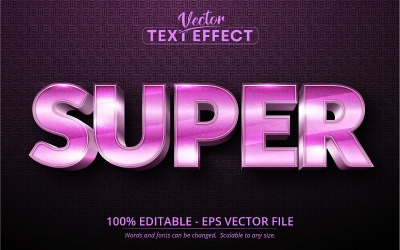 Effetto testo super modificabile, stile carattere, illustrazione grafica