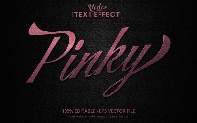 Pinky - Effet de texte modifiable, Style de police d&amp;#39;or rose brillant, Illustration graphique