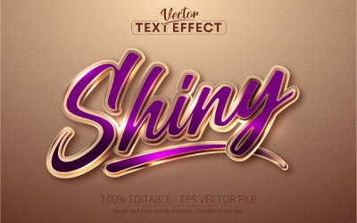 Shiny - Editable Text Effect, Golden Font Style, Graphics Illustration