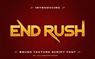 End Rush Display Brush Font
