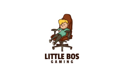 Estilo do logotipo de desenho animado do Little Boss