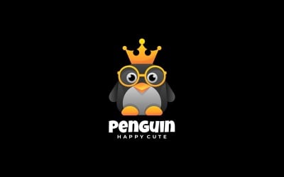 Penguen Gradyan Logo Şablonu