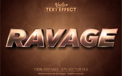 Ravage - edytowalny efekt tekstowy, styl czcionki kreskówkowej, ilustracja graficzna